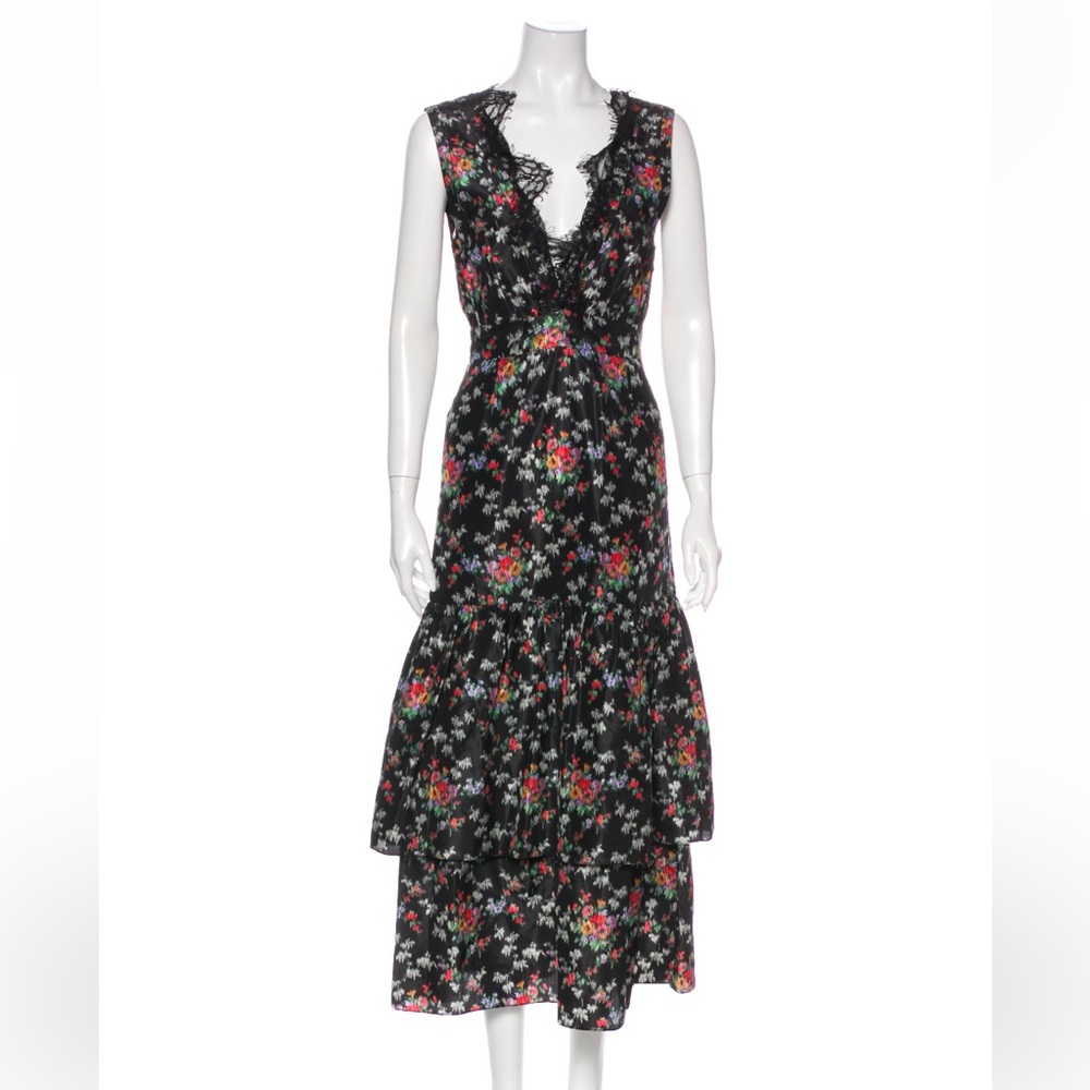Brock Collection Floral Print Midi Dress